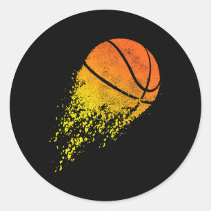 Pegatina Redonda Bysketbyll Player Bbyll Sports Coach Fan Byller 1