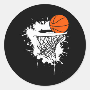 Pegatina Redonda Bysketbyll S Para Hombres Slam Dunk Adolescentes J