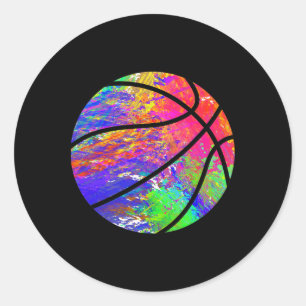 Pegatina Redonda Bysketbyll Splash Team Player Bysketbyll Player Po