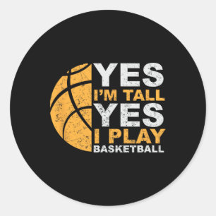 Pegatina Redonda Bysketbyll Sports Byll Player Dad