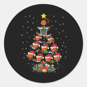 Pegatina Redonda Bysketbyll Sports Lover Xmas Gift Bysketbyll Chris