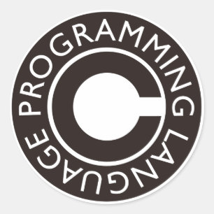 PEGATINA REDONDA C_PROGRAMACIÓN_LENGUAJE