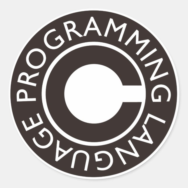 PEGATINA REDONDA C_PROGRAMACIÓN_LENGUAJE (Anverso)