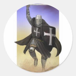 Pegatina Redonda Caballeros Hospitaller