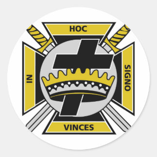 Pegatina Redonda Caballeros Templarios