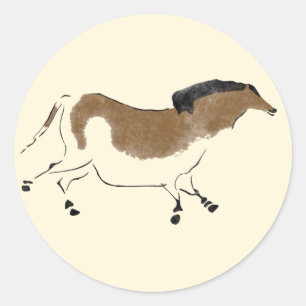 Pegatina Redonda Caballo chino