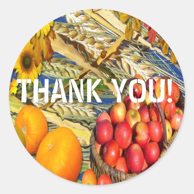 Pegatina Redonda CABALLO DE AUTUMN ~ Selladores/Pegatinas de sobres (Anverso)