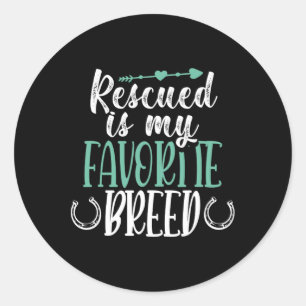 Pegatina Redonda Caballo de rescate camiseta de caballos Adopta Cab