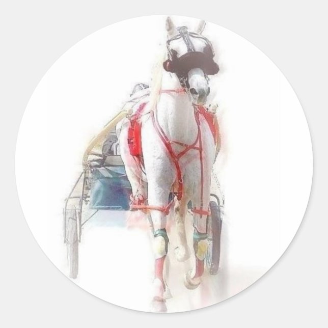 Pegatina Redonda Caballo estándar (Anverso)