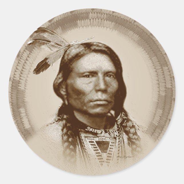 Pegatina Redonda Caballo loco (Anverso)