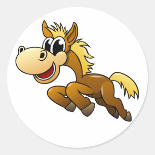 Pegatina Redonda Caballo personalizado