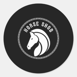 Pegatina Redonda Caballo Snob Pony Horseback Riendo Ropa Equestria