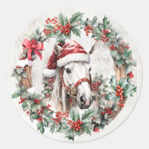 Caballos grises blancos Navidades de mora de baya