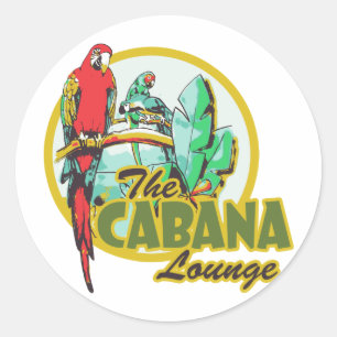 Pegatina Redonda Cabana Lounge