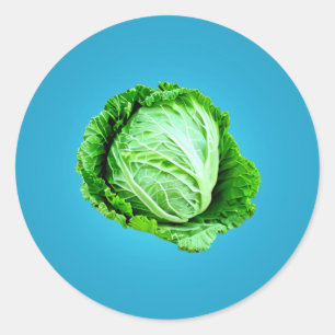 Pegatina Redonda Cabbage