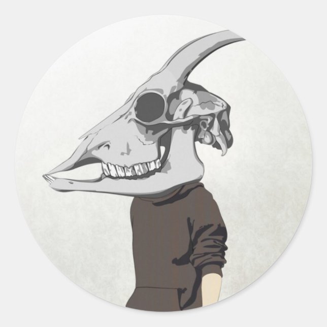 Pegatina Redonda cabecilla (Anverso)