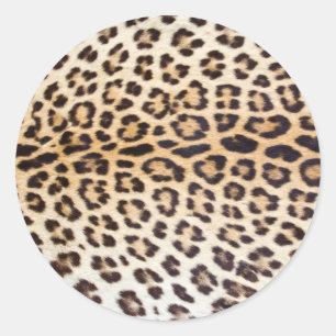 Pegatina Redonda Cabello leopardo