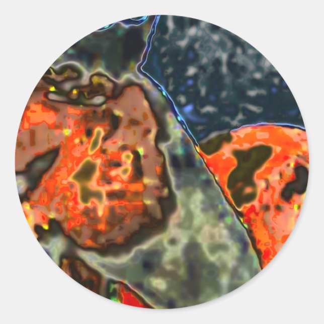 Pegatina Redonda cabeza de caballo (Anverso)