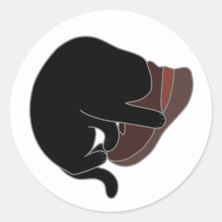 Pegatina Redonda Cabeza de escabel