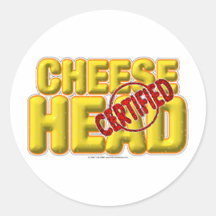 Pegatina Redonda Cabeza de queso certificada