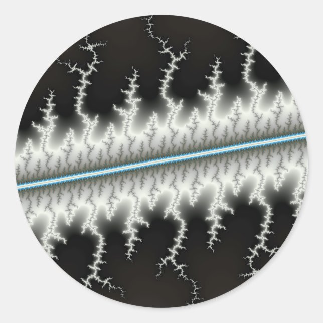 Pegatina Redonda Cable eléctrico - Fractal (Anverso)