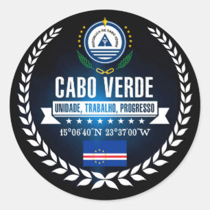 Pegatina Redonda Cabo Verde