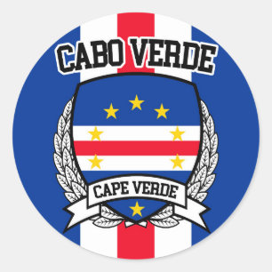 Pegatina Redonda Cabo Verde