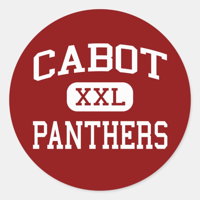 Pegatina Redonda Cabot - Panthers - High School - Cabot Arkansas (Anverso)