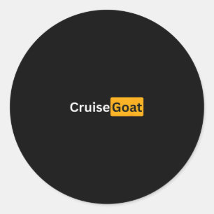 Pegatina Redonda Cabra de crucero - Regalos de bon voyage para cruc