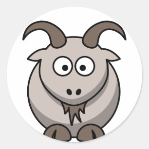 Pegatina Redonda Cabra pálida