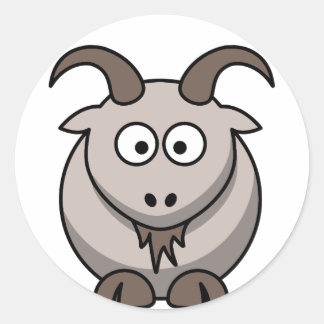 Pegatina Redonda Cabra pálida