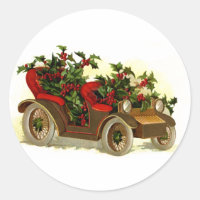 Cabriolet Lleno De Holly Vintage Christmas