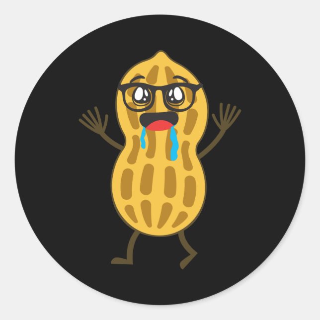 Pegatina Redonda Cacahuete (Anverso)