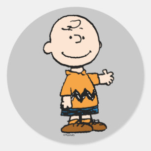 Pegatina Redonda Cacahuetes   Charlie Brown