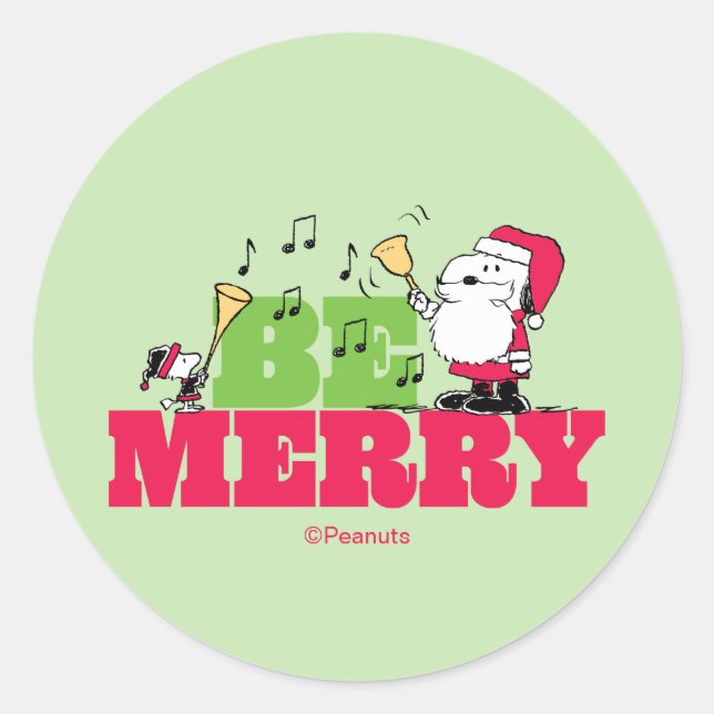Pegatina Redonda Cacahuetes | Feliz Navidad (Anverso)