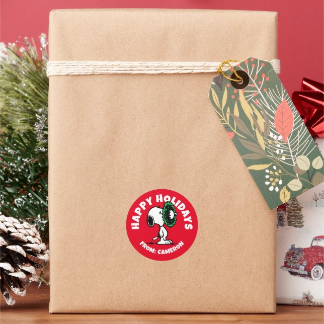 Pegatina Redonda Cacahuetes | Snoopy for Holidays (Vacaciones)
