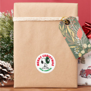 Pegatina Redonda Cacahuetes   Snoopy for Holidays