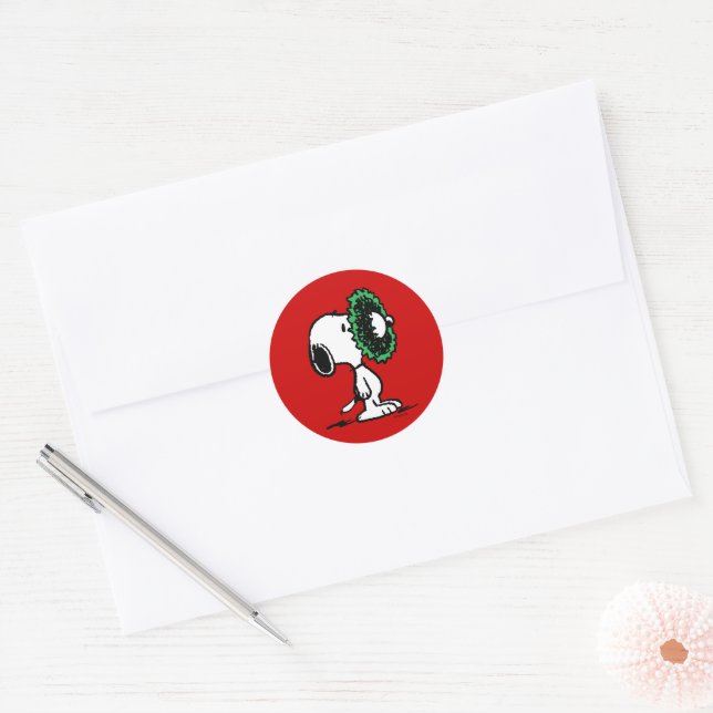 Pegatina Redonda Cacahuetes | Snoopy for Holidays (Sobre)