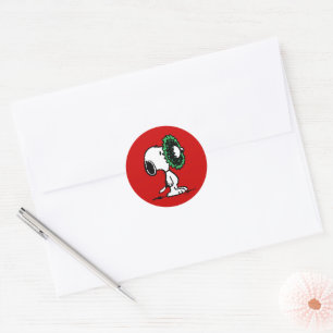 Pegatina Redonda Cacahuetes   Snoopy for Holidays