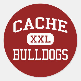 Pegatina Redonda Cache - Bulldoges - High School - Cache Oklahoma