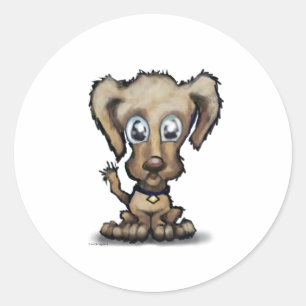 Pegatina Redonda Cachorro