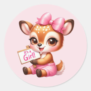 Pegatina Redonda Cachorro de bebé