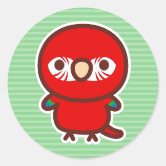 Pegatina Redonda Cachorus rojas y verdes