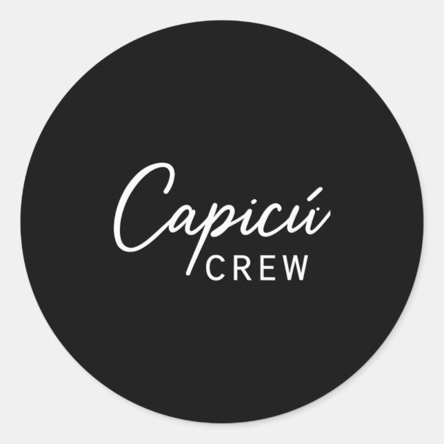 Pegatina Redonda Cacú Crew Matching Dominoes Players  (Anverso)