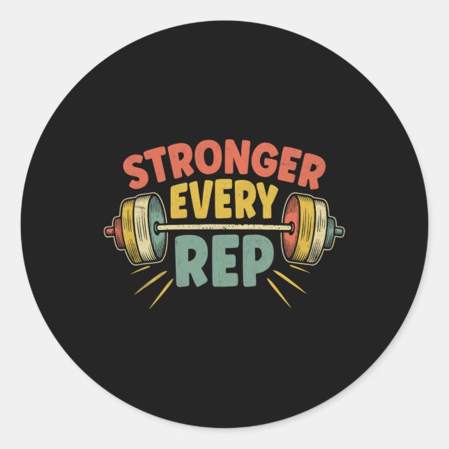 Pegatina Redonda Cada Cuerpo De Construcción De Cadáveres Rep Weigh (Anverso)