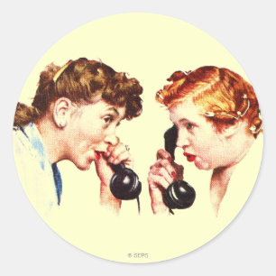 Pegatina Redonda Cadena del chisme