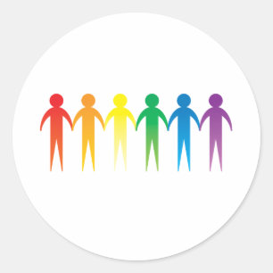 Pegatina Redonda Cadena del orgullo