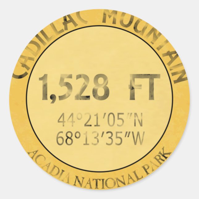 Pegatina Redonda Cadillac (Anverso)