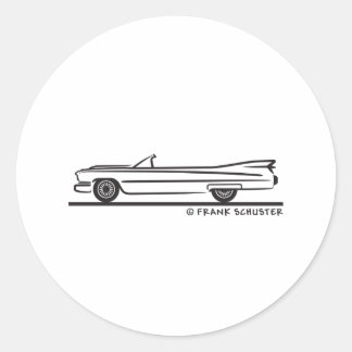 Pegatina Redonda Cadillac 1959 Convertible