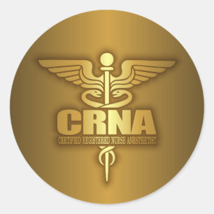 Pegatina Redonda Caducto de oro (CRNA)